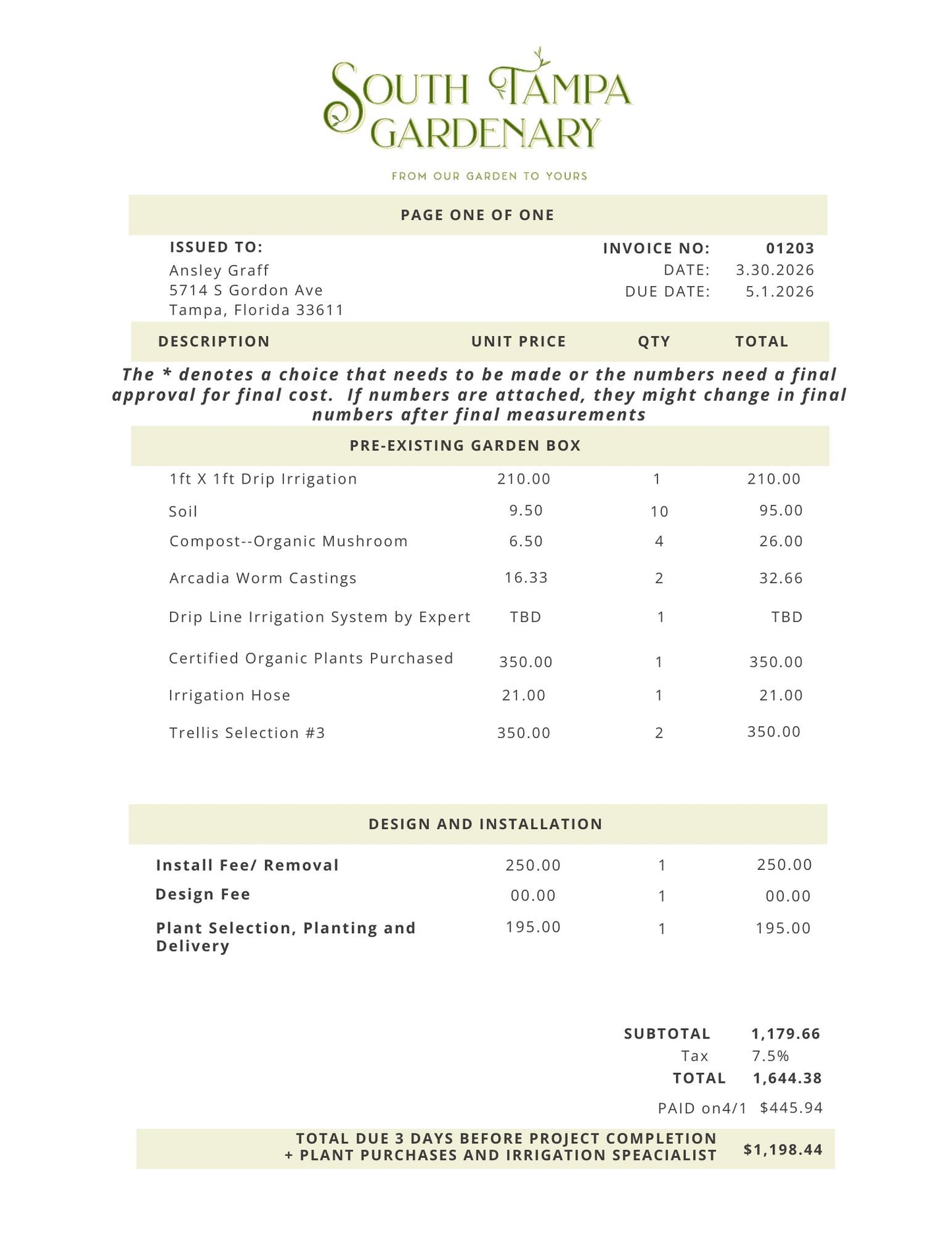 Final Ansley Payment